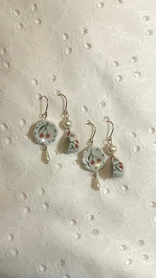 Cherry Tea Earrings