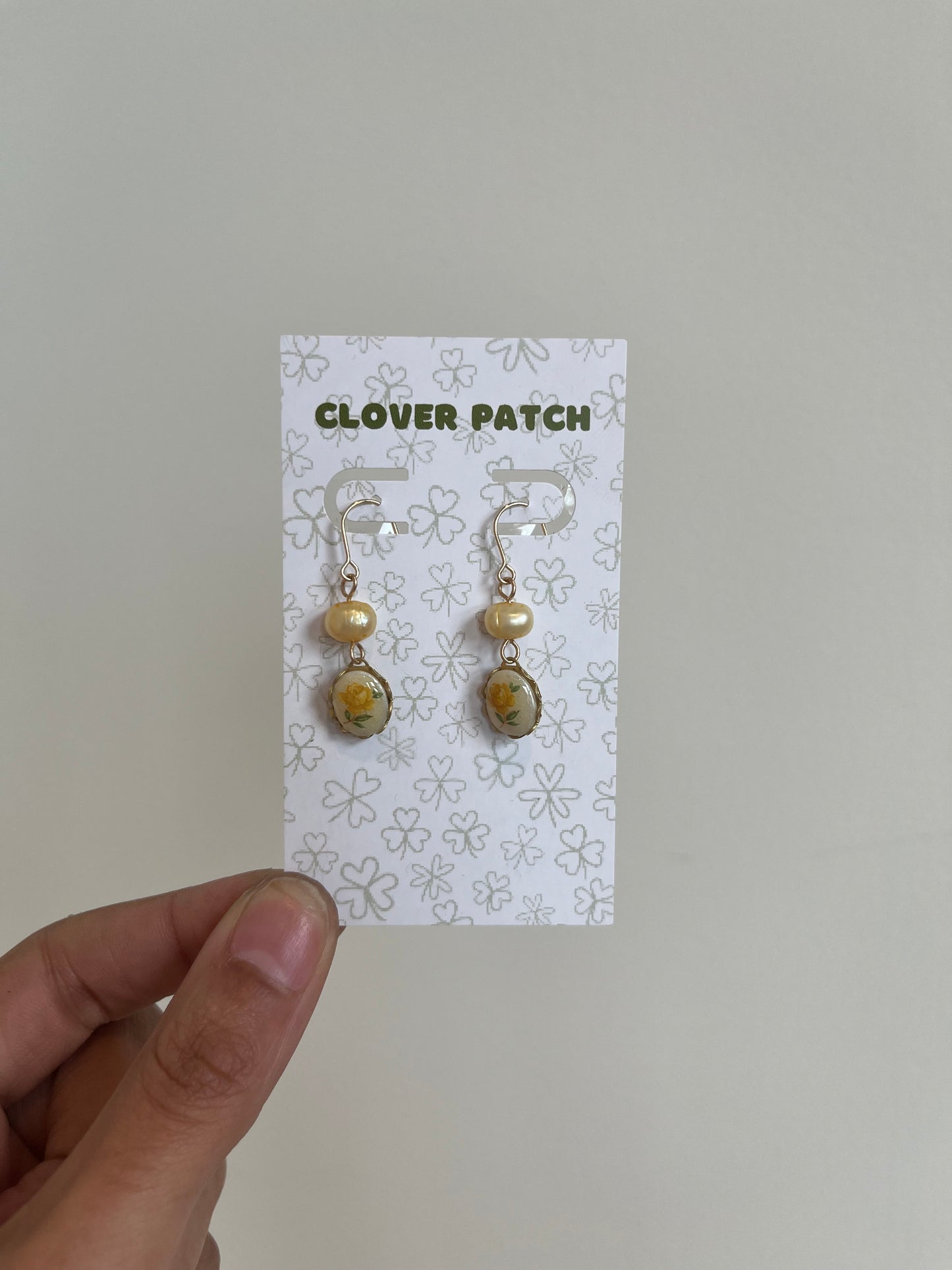 Yellow Barbara Rose Earrings