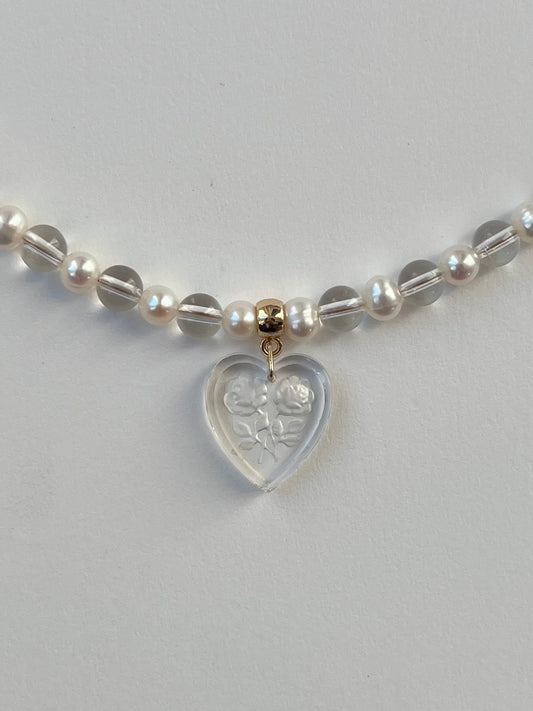 Crystal Rose Necklace