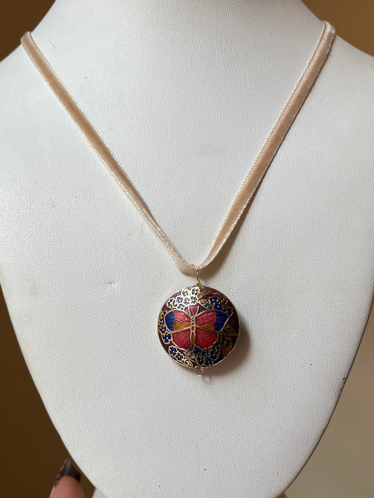 Bellavista Butterfly Velvet Necklace
