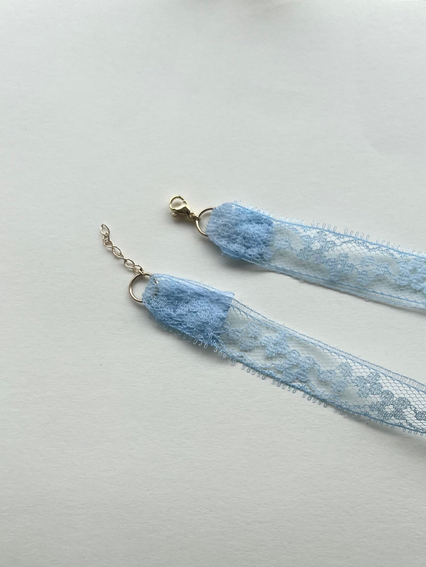 Marisa Light Blue Lace Choker