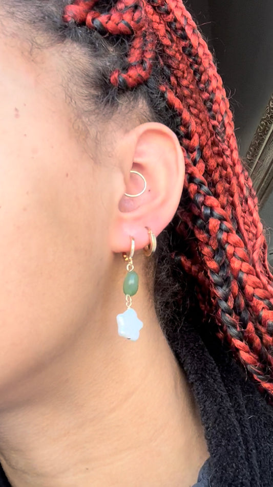 Starlight Earrings GREEN JADE