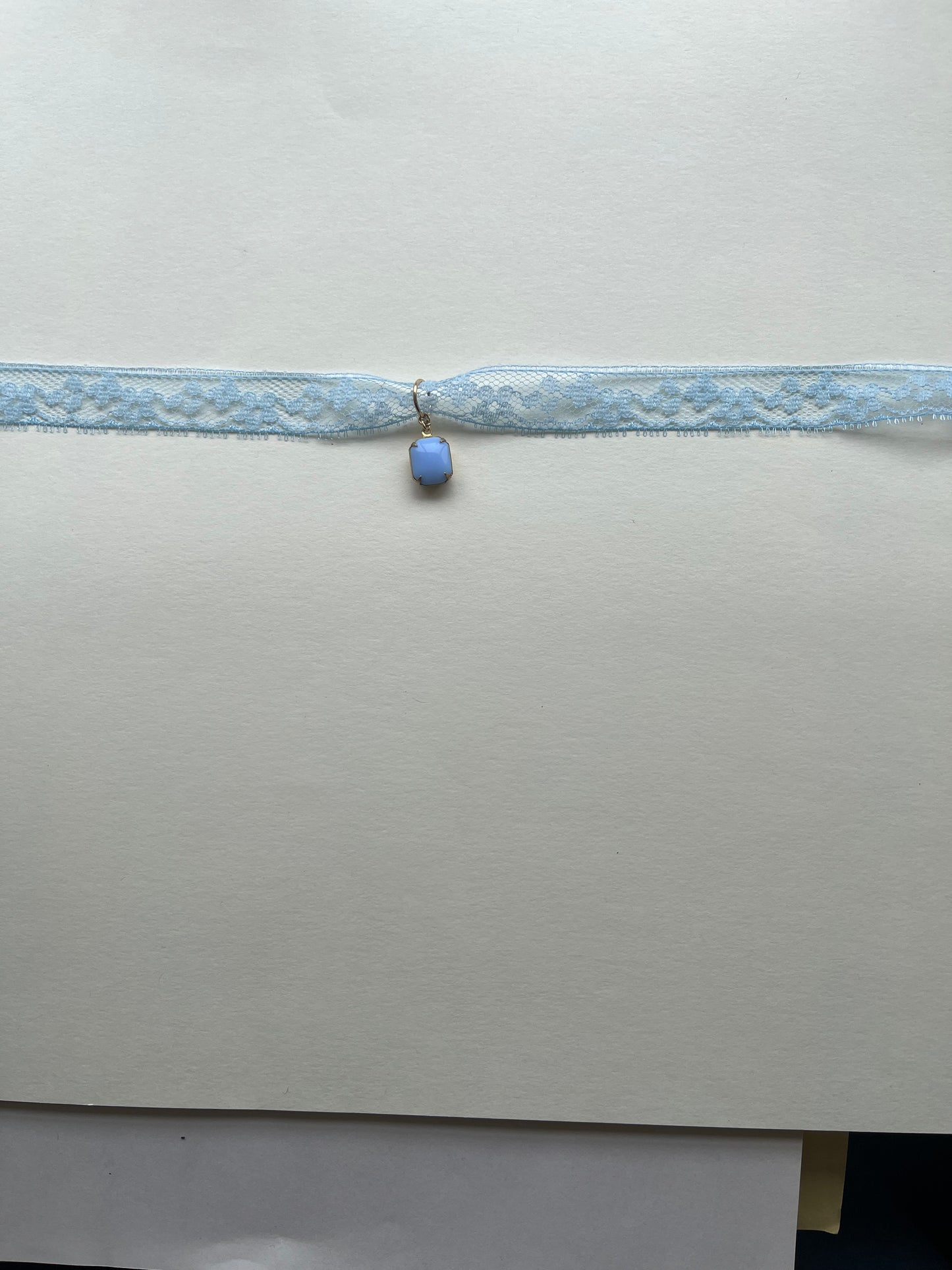 Marisa Light Blue Lace Choker