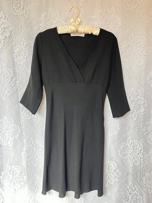 y2k MIU MIU Little Black Knit Dress