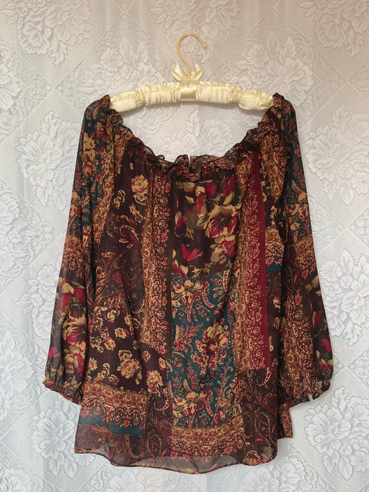 y2k Sheer Puff Sleeve
