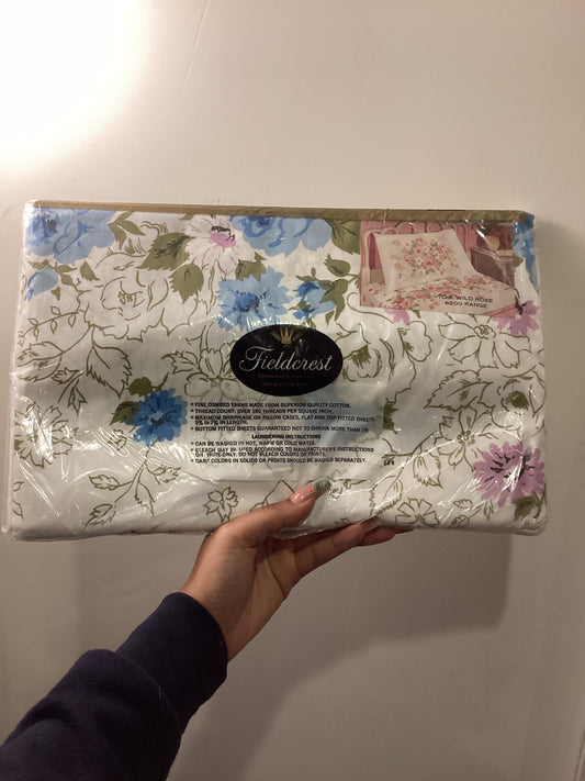 Vintage NOS Fieldcrest Twin Flat Sheet