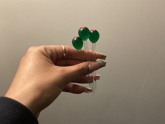Vtg Glass Appetizer Olive Picks