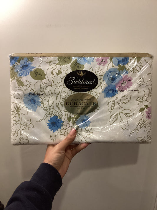Vintage NOS Fieldcrest Twin Flat Sheet