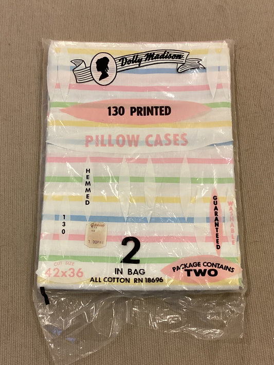 Vintage NOS Striped Pillowcases