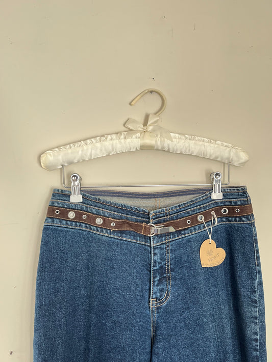 90s Western Belted Jeans