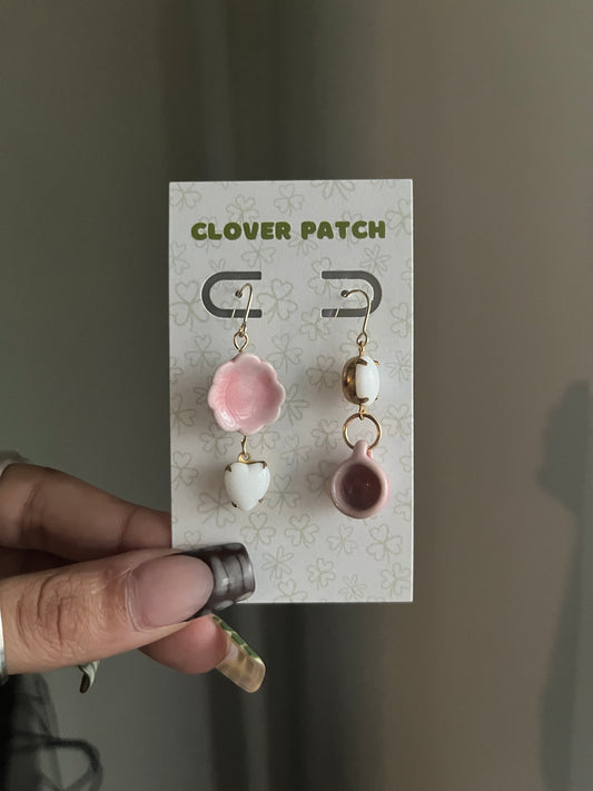 Sweet Heart Tea Earrings