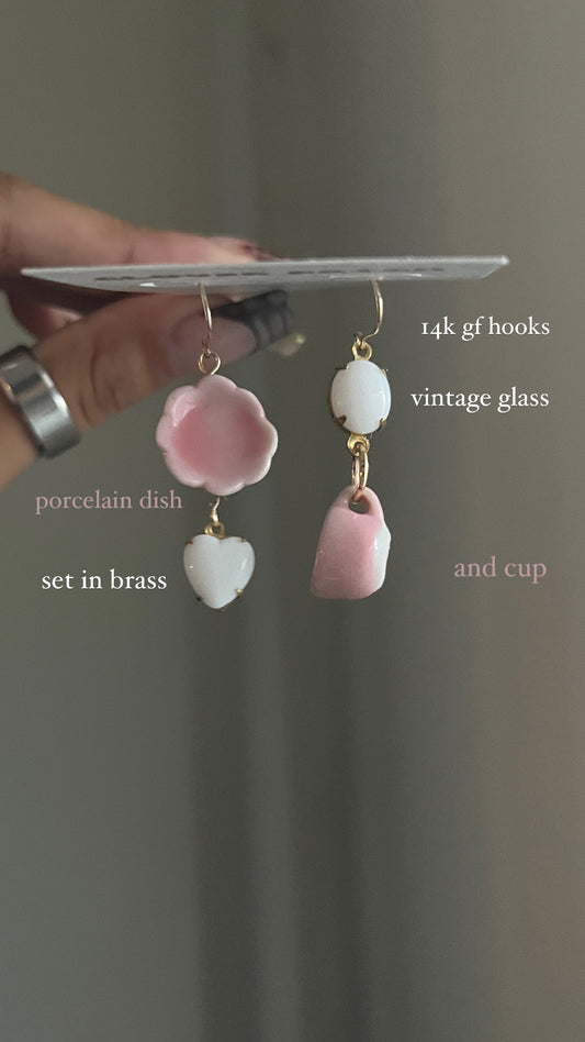 Sweet Heart Tea Earrings