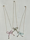 Hera Bow Necklace (olive)